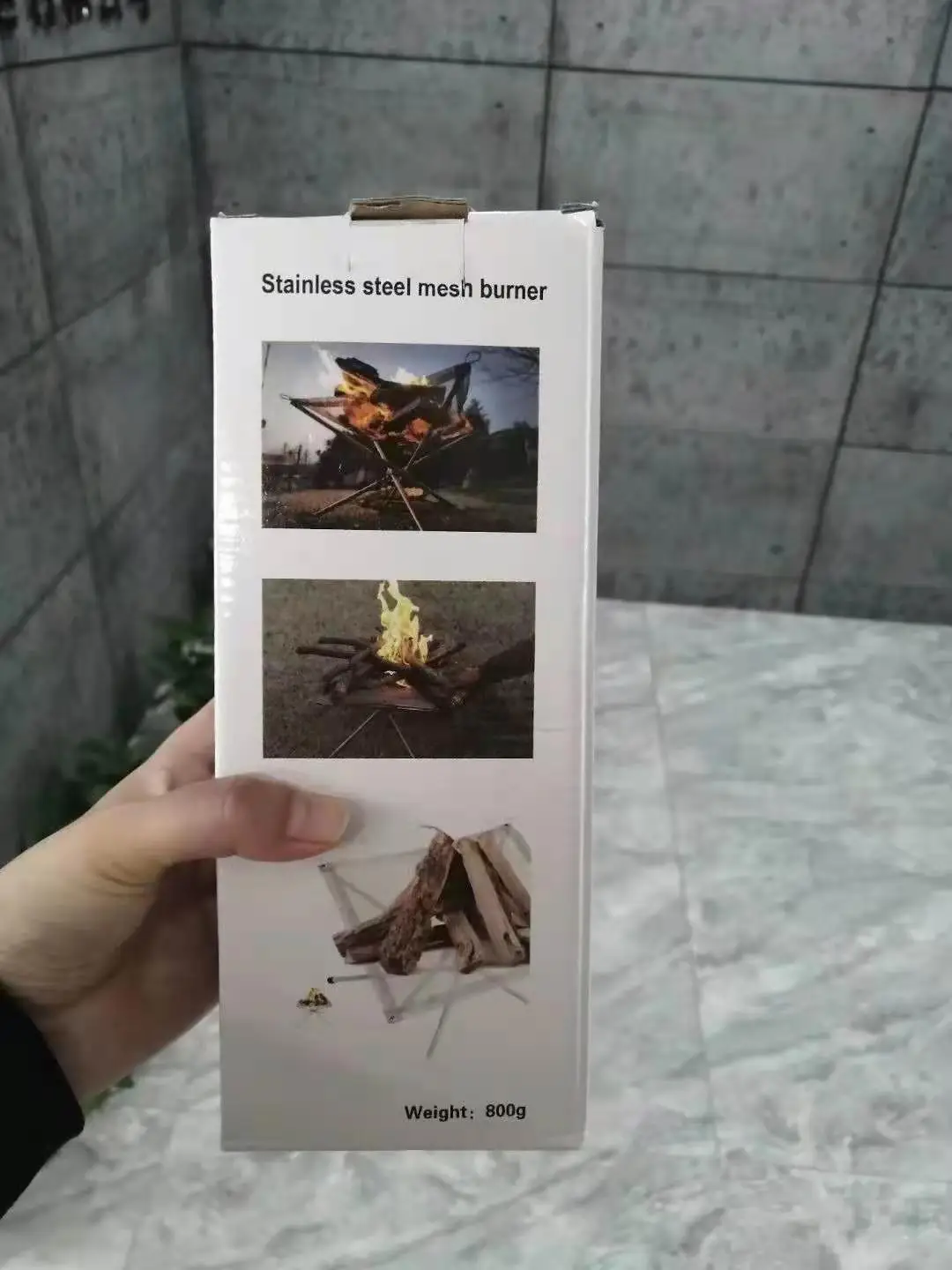 Outdoor Portable Fire Pit, Wood Burning Patio Fire Pit, 304 Stainless Steel Mesh Collapsible Fireplace