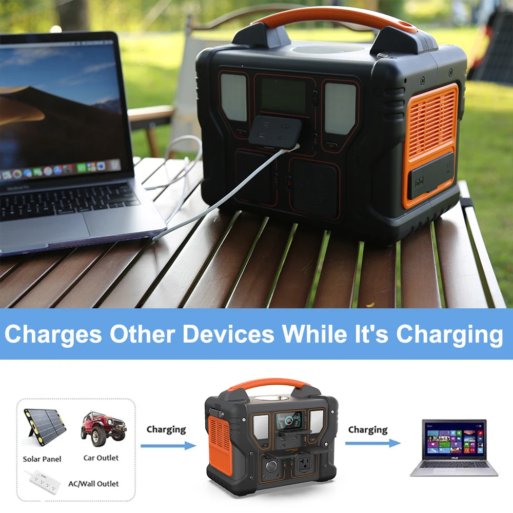 Big capacity dc 12 volt rechargeable power generator 300w solar portable power bank station for laptop phone camera tablet