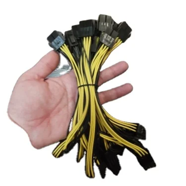 spdak 6 pin to Dual 8pin Cable For Video Card PCIe GPU VGA Graphics Motherboard Splitter Power extension Cable 20cm