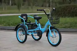 Best-selling 3 wheel tricycle double seat kids tricycle 16 inch bicycle for kids