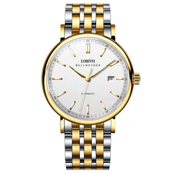 LOBINNI Wristwatches Waterproof Mechanical Watches business Style Stainless Steel Automatic Classic Luxury Men Seagull Round