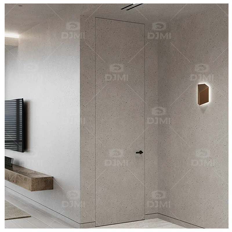 High quality hidden invisible modern solid core wooden interior white casement flush door solid wood made