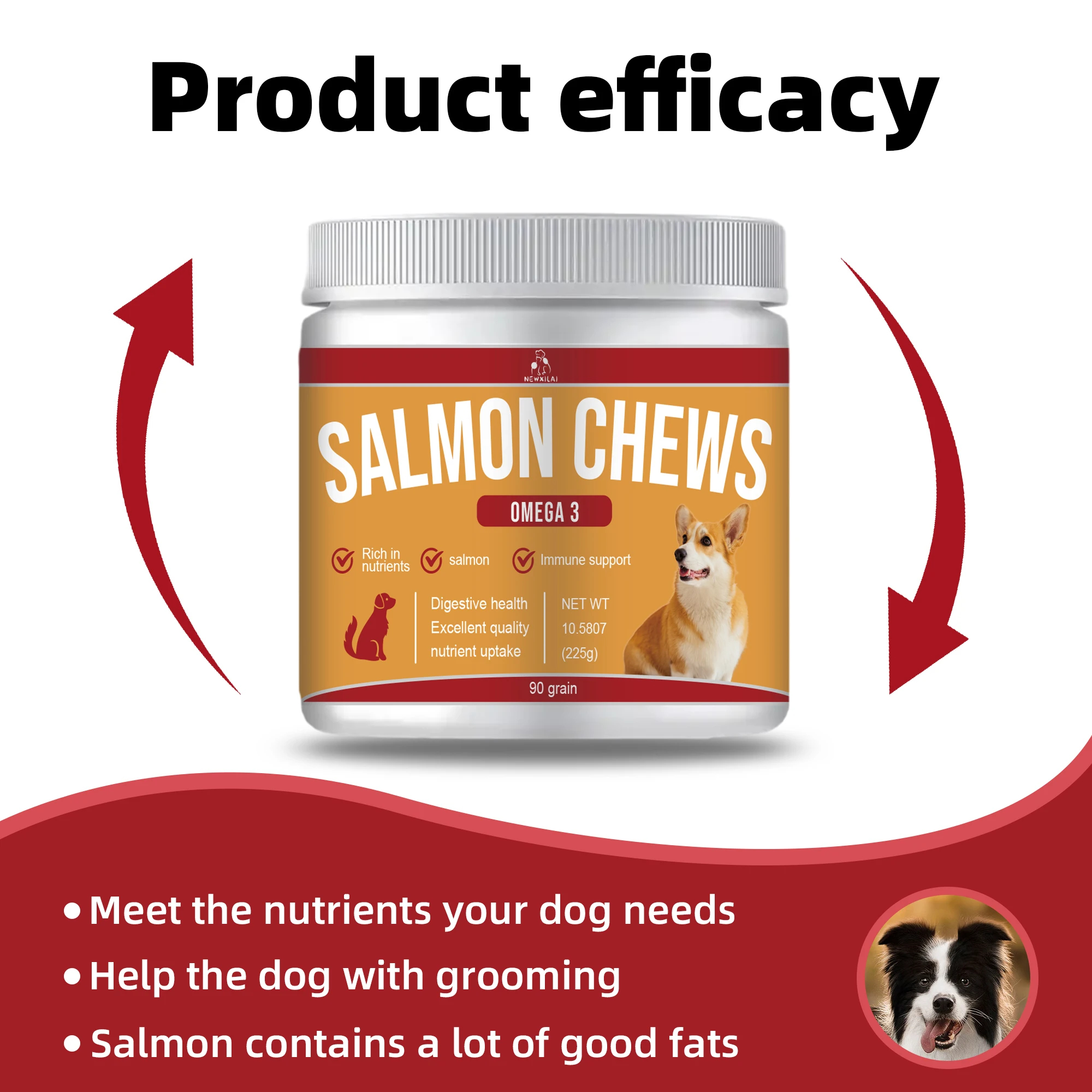 OEM ODM factory custom private label pet nutrition wholesale for dog and cat freeze dried salmon supplement treat chews food