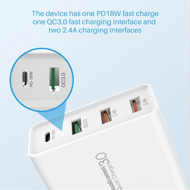 Trending products 2022 new arrivals phone Accessories QC 3.0 pd 18W 48W USB wall portable charger for iphone 13 charger