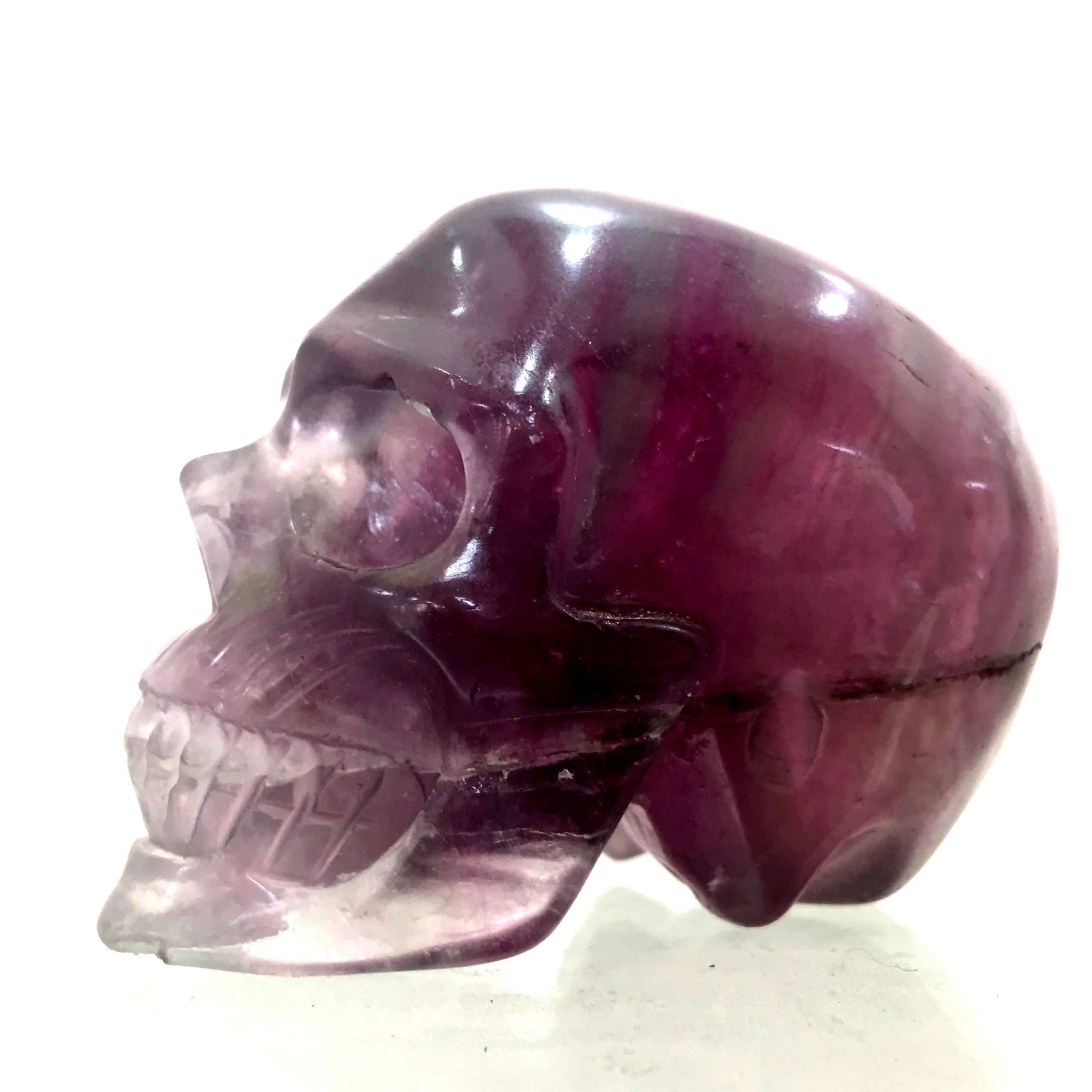 2 inch  Natural crystal skulls Customized  Carved Fluorite quartz Crystal Skulls