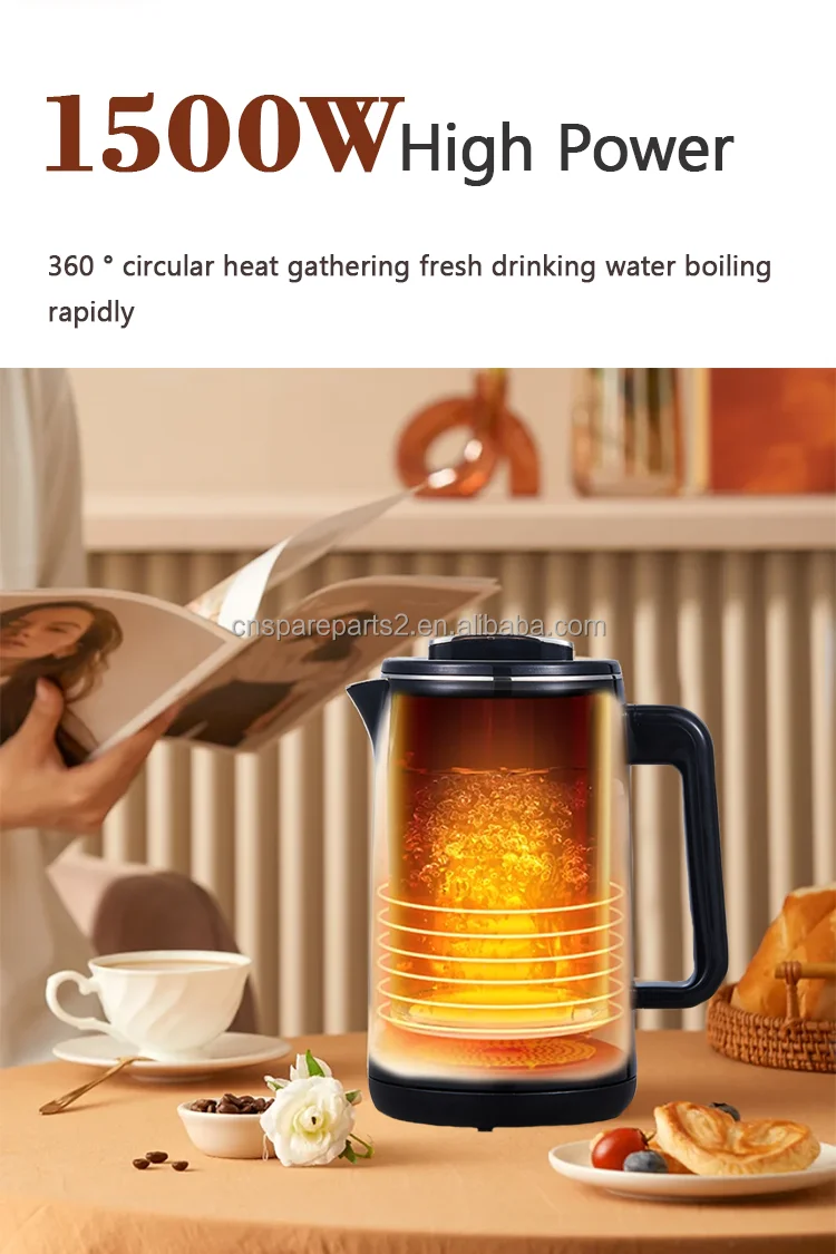 Smart Home Appliances Middle East Market Turkish Tea Kettle Real Time Temperature Display 1.5l +1.0l Tea Maker Machine