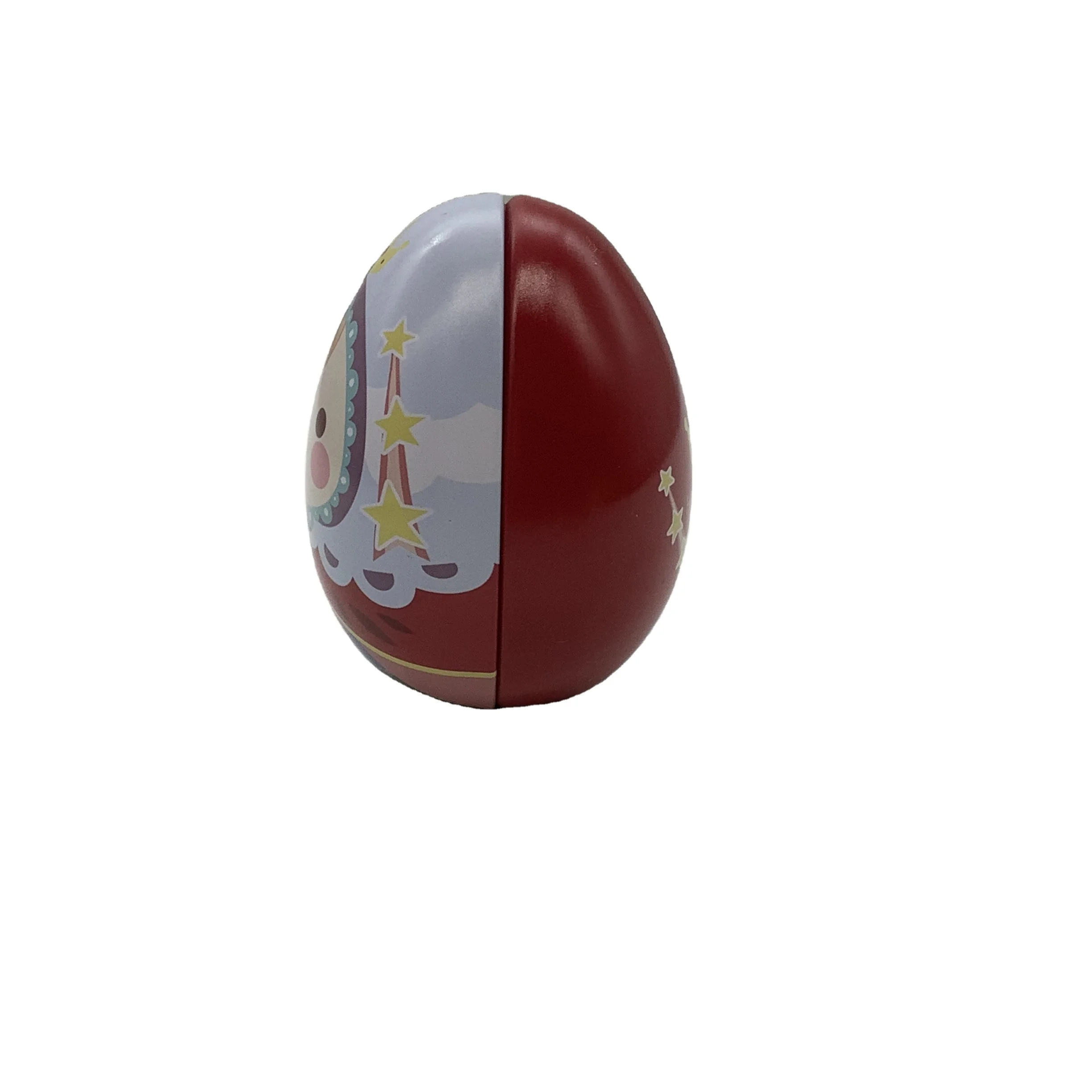 Egg Cartoon Figure Gift Tin Can Empty Tin Cans Sale Packing Metal Box