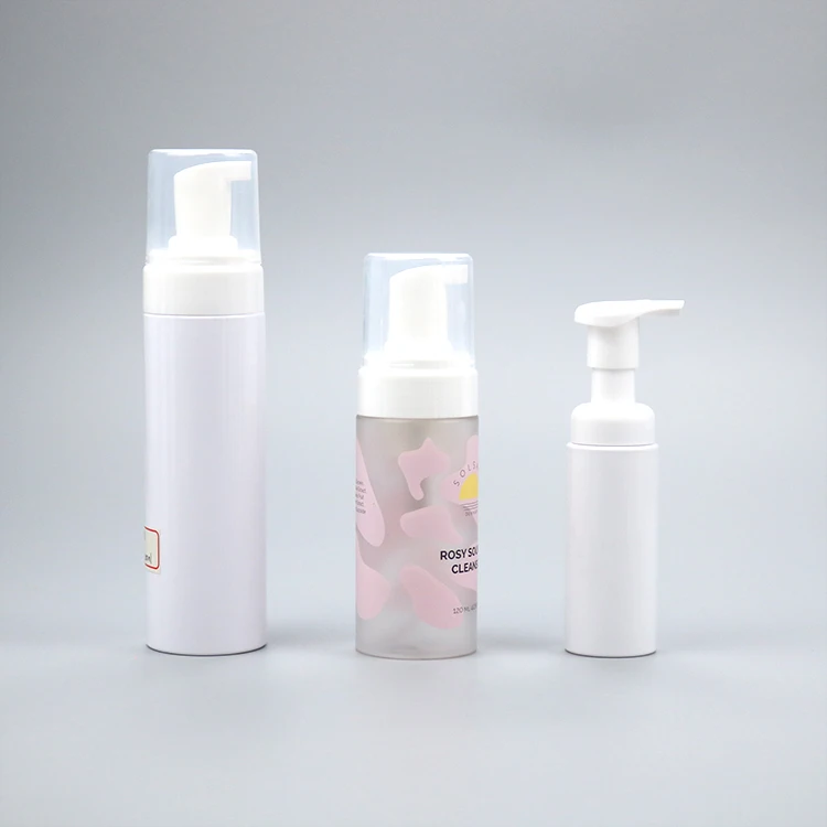 Custom Empty PET Plastic Facial Foam Pump Cleanser Wash Face Bottle