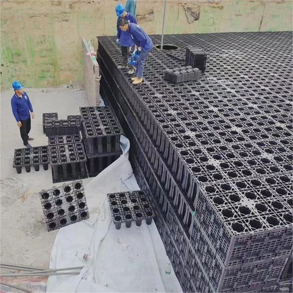 Interlocking Underground Stormwater Detention Tank/ Rainwater Management System Module/ Car Parking Lot Runoff Drainage Crate