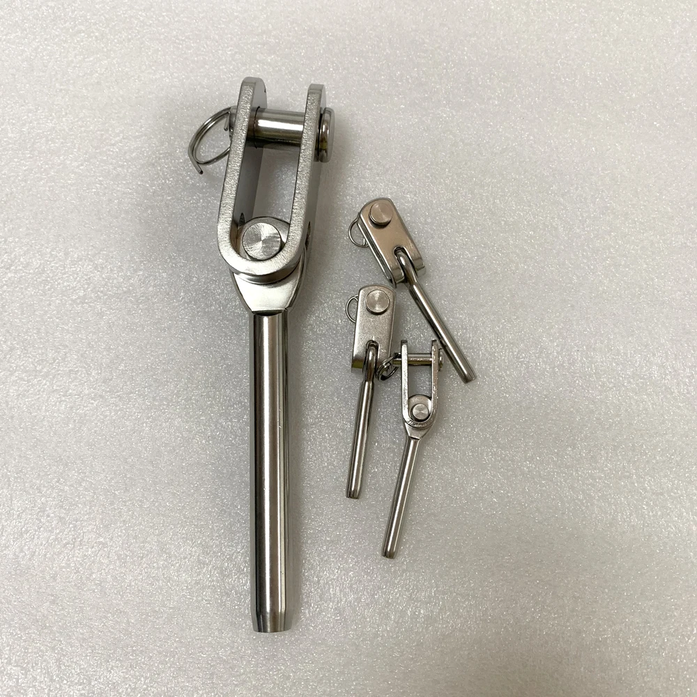 Stainless steel eye style toggle thread terminal type swage rigging terminal