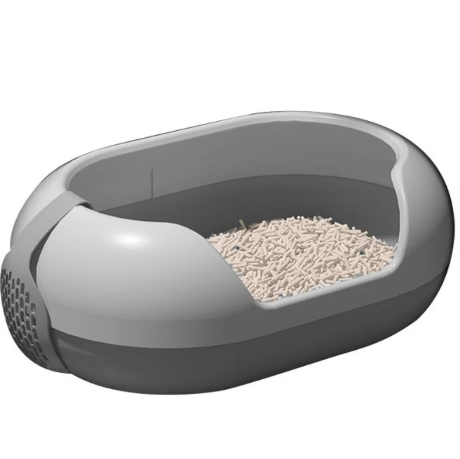 2024 Factory Wholesale New Capsule Extra Large Cat Litter Box Creative Semi-Closed Cat Toilet Litter Box