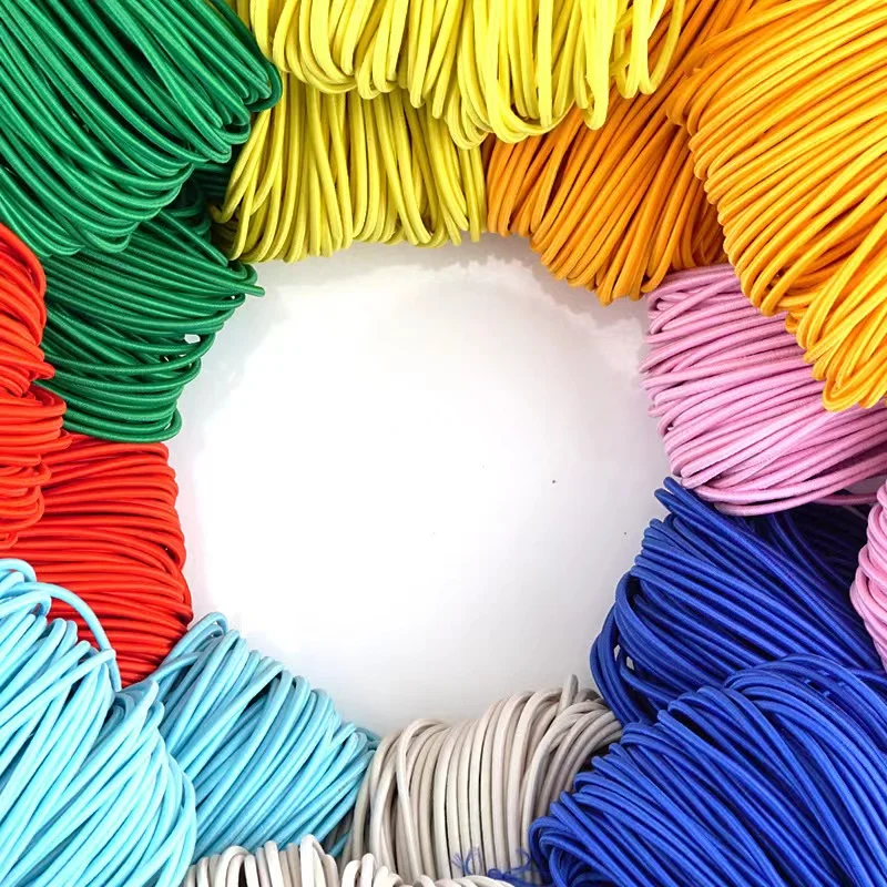 1mm 2mm 3mm high elasticity rubber rope custom elastic rubber cord strong stretch round rubber elastic string