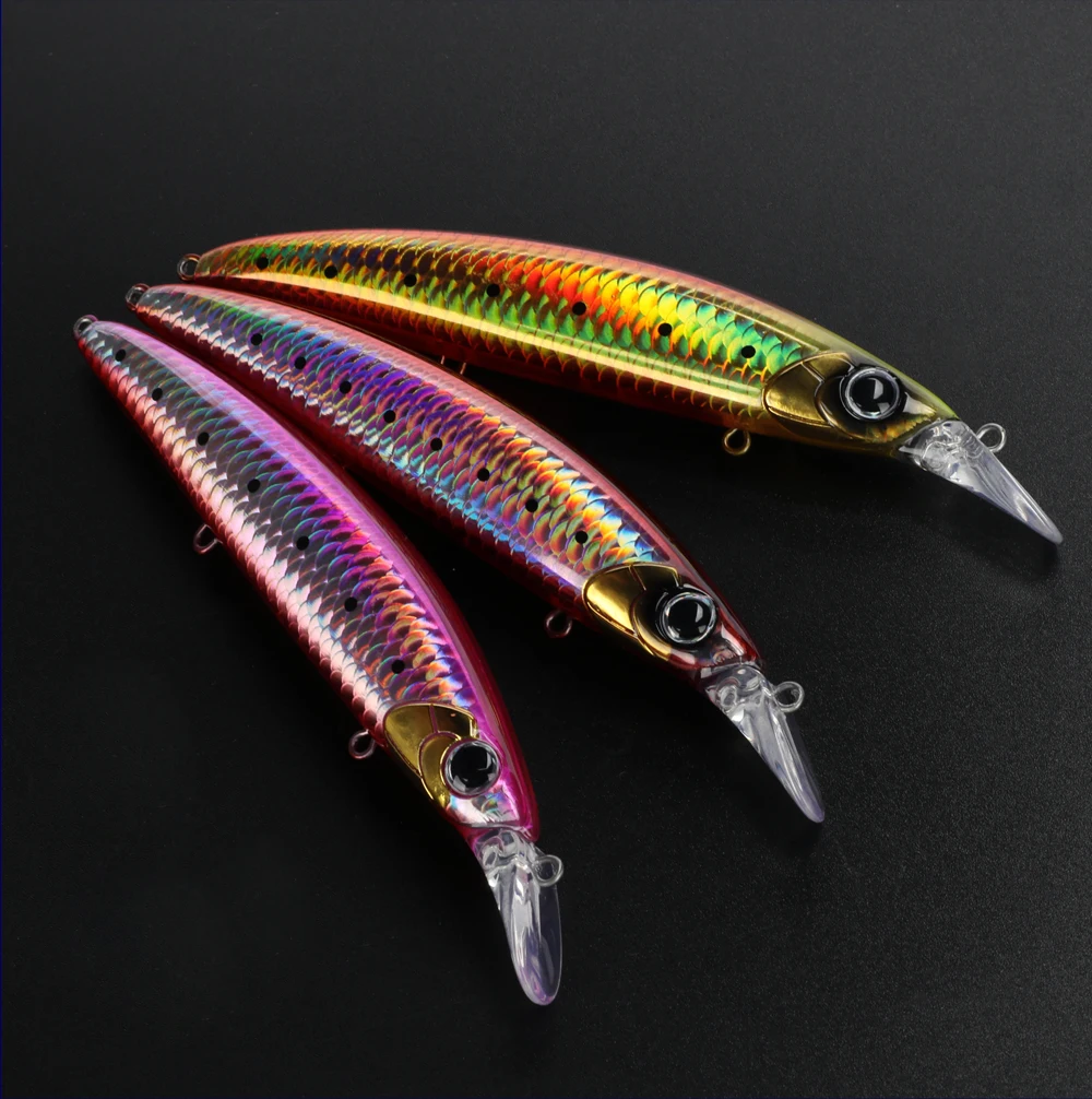 HONOREAL 110mm 20g  0-1m Top Level Artificial Hard Plastic UV Luminous Effect Tungsten Ball Suspending Bass Fishing Lure Minnow