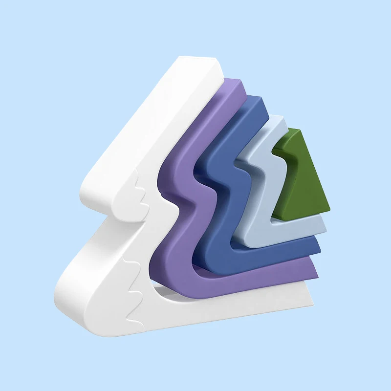 Не содержит Бисфенол А Развивающие детские силиконовые игрушки нетоксичные и безопасные развивающие строительные блоки, игрушки для детей, укладки многоярусные здания