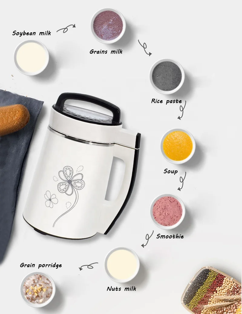 1.2L electric soup maker blender cooker Automatic vegan nut milk machine Multifunctional Juicer Food Processor For Home use