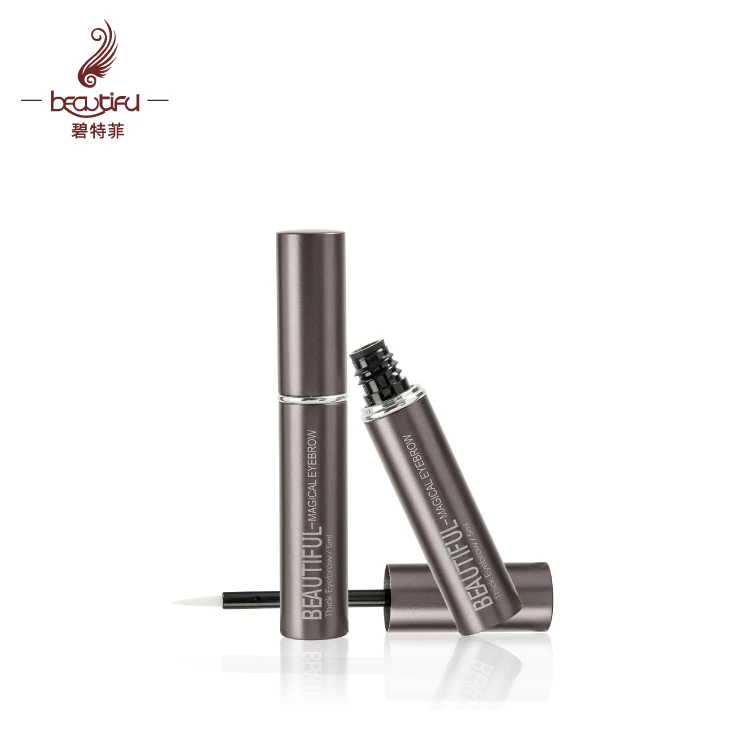 Small 3ml 5ml empty aluminum eyelash and eyebrow boosting serum tubes,custom matte grey lip liner bottle,lip gloss container