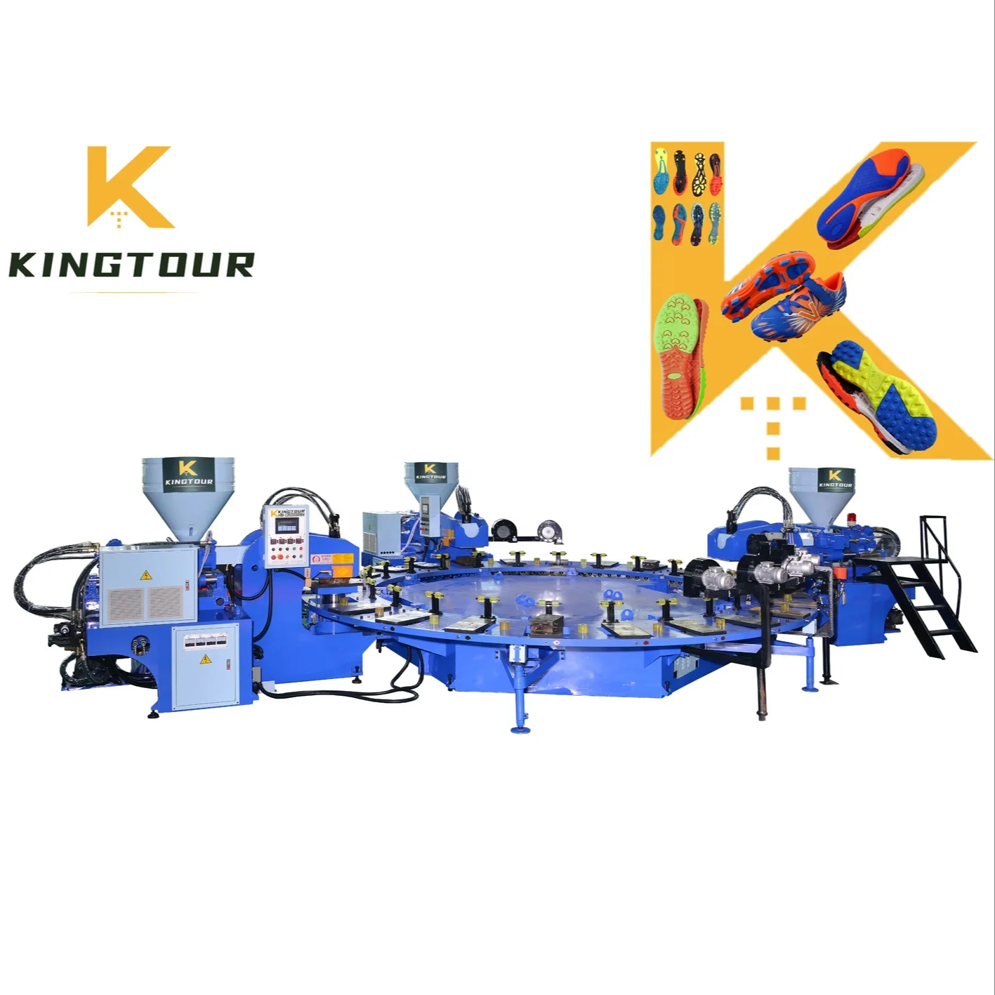 Rotary One Color PVC/TPR Sport Shoe Sole Making Machine