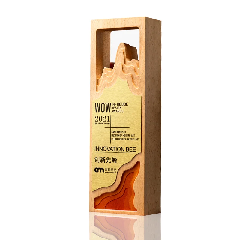 custom logo  K9 Crystal  Metal Material  souvenir  Conference trophy Solid wood crystal trophy crystal trophy