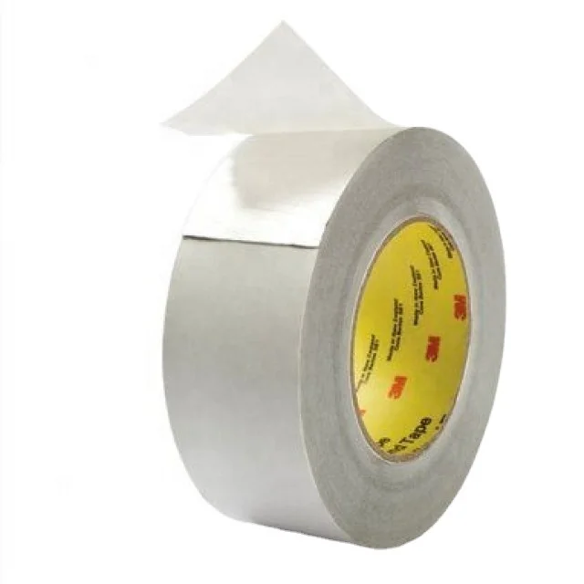 76.2mmX60YD 3M 427 Aluminum Foil Tape For Heat Reflecting And Moisture Barrier