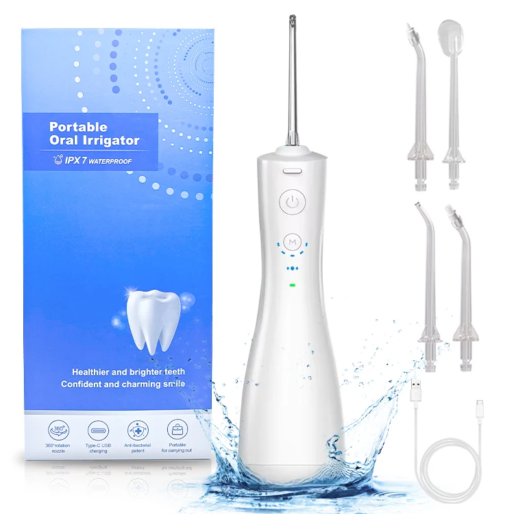 Professional Household Rechargeable Portable Waterflosser Irrigator Ultrasonic Tooth Cleaner Water Flosser