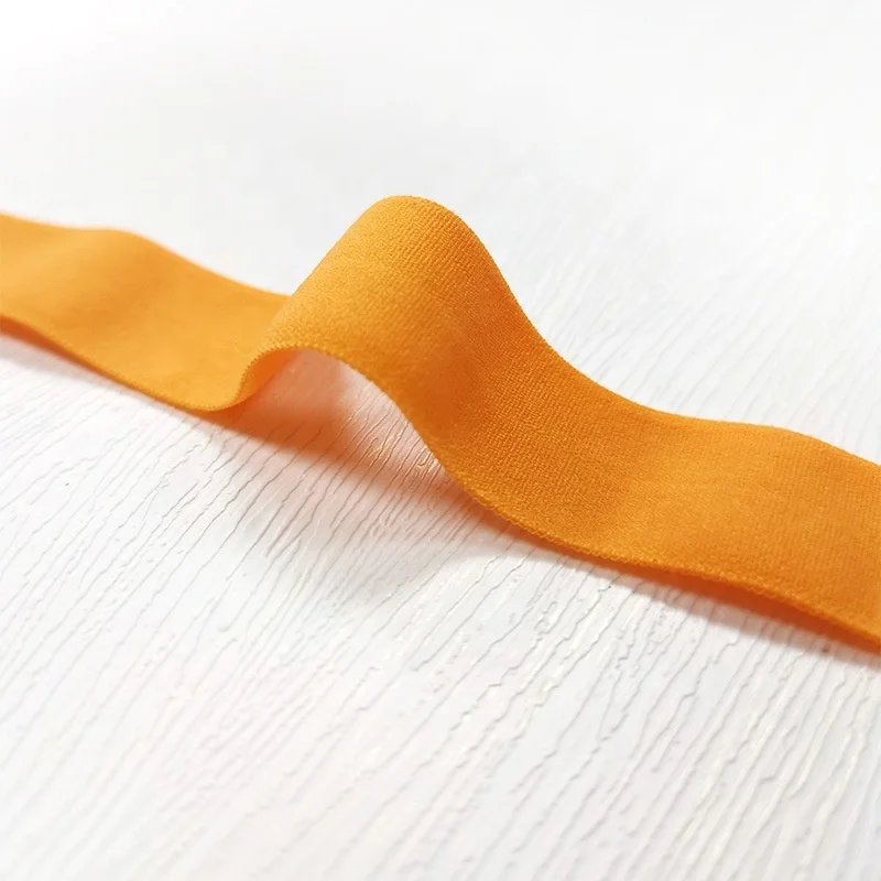 CQ Wholesale 5mm Soft Comfortable Elastic Nylon Spandex Hemming Tape Colorful Webbing for Jacket Cuffs and Intimates