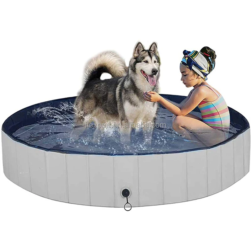 Outdoor Pet Cats Dog Bath Tub Folding Swimming Pool for Large Or Medium Sized Dogs