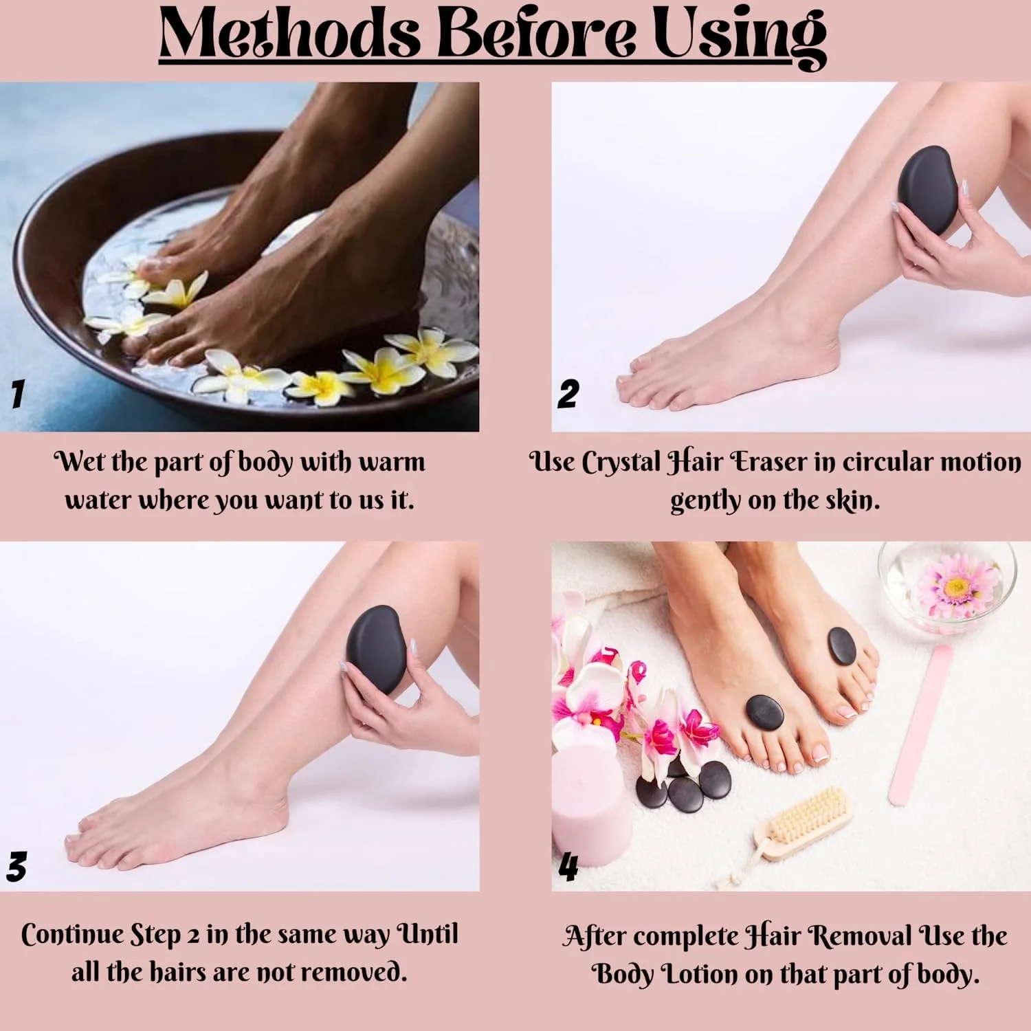 Ластик для волос с нанокристаллами, инструмент для безболезненного удаления волос для мужчин и женщин, многоразовый волшебный моющийся Эпилятор с кристаллами для гладкой кожи