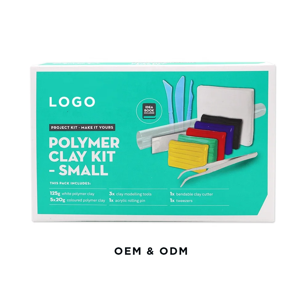 Wholesale High Quality Non-Toxic 225g 6 Colors Colorful Oven Bake Sculpting Polymer Clay Kit with Tools