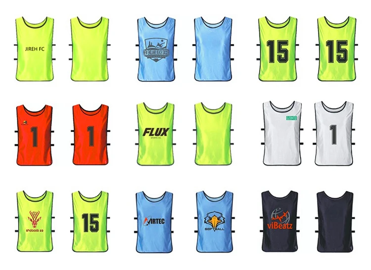 2020 Hot training reversible soccer bibs with numbers For Adults