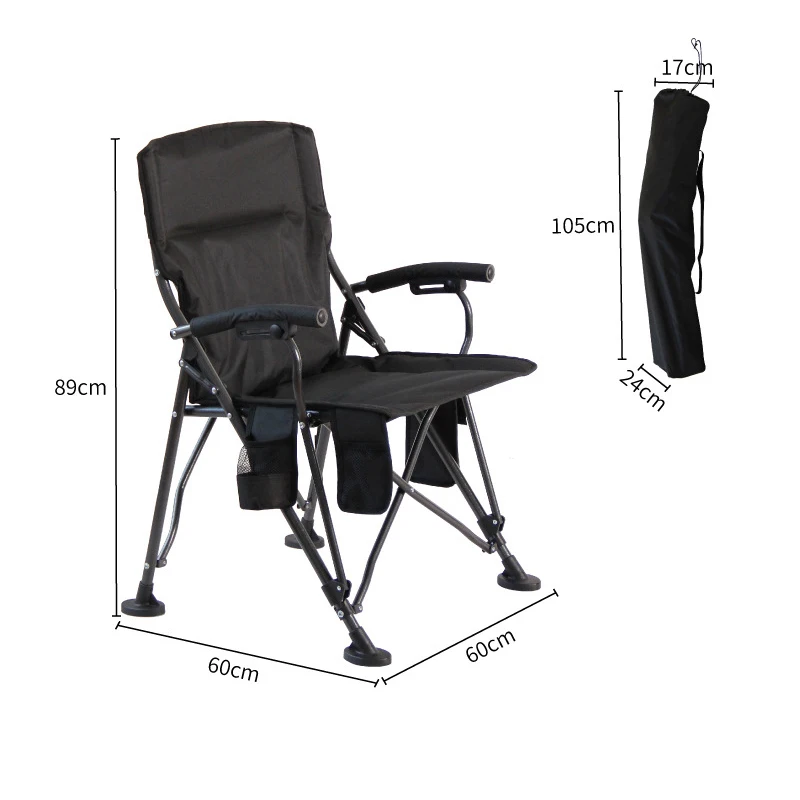 F039 Custom winter ultralight foldable portable heated camping outdoor chair