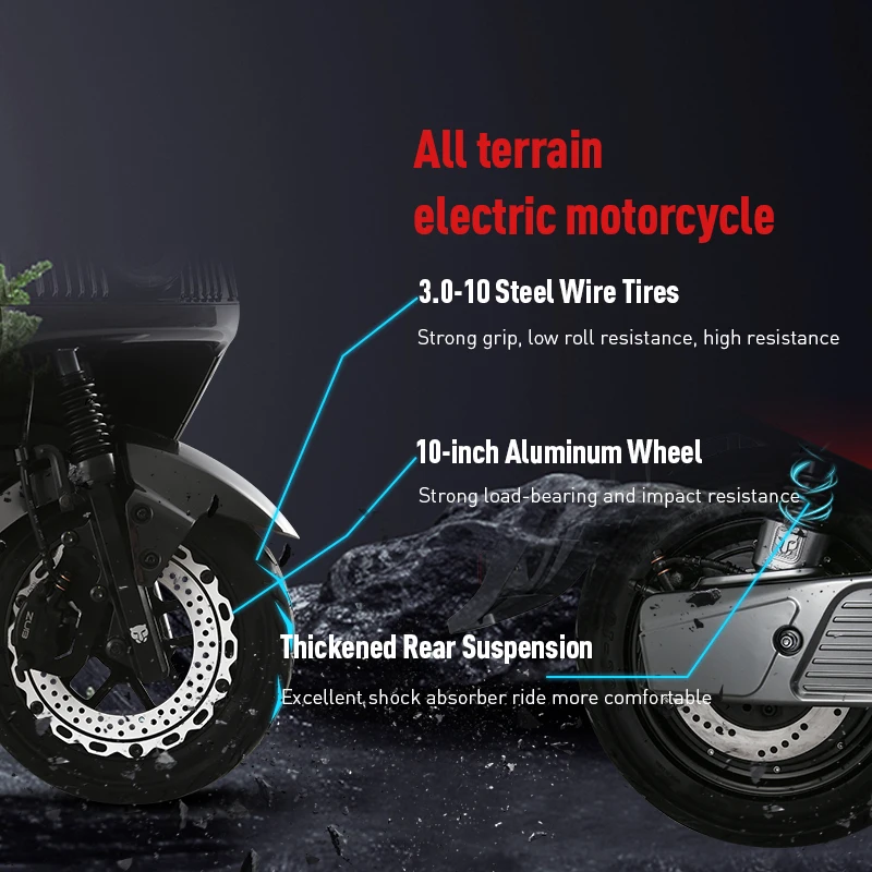 Professional three speed 60 volts moped electric motorcycles