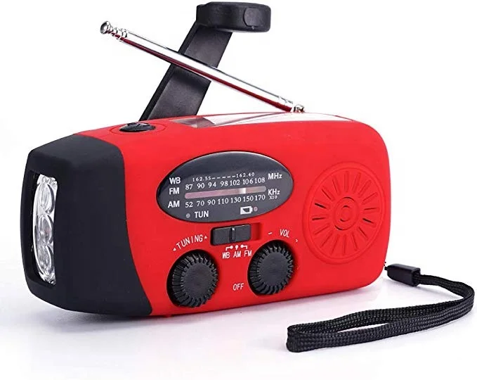 
Amazon Hot Sale Portable led solar powered radio with usb rechargeable and lighting function for gift 