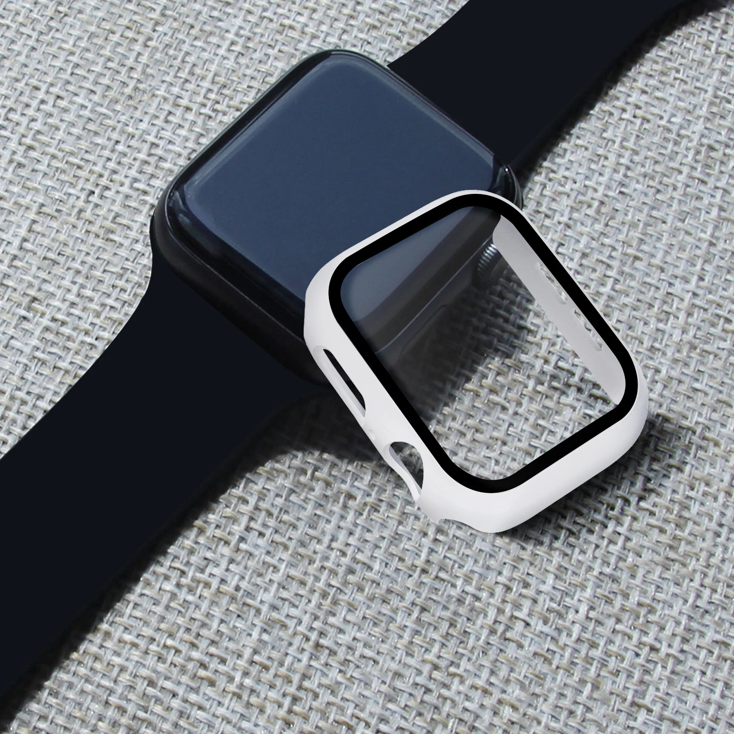 Tempered Glass Screen Protector Hard Pc Protective Watch Case For Apple 38mm 40mm 42mm 44mm 41mm 45mm