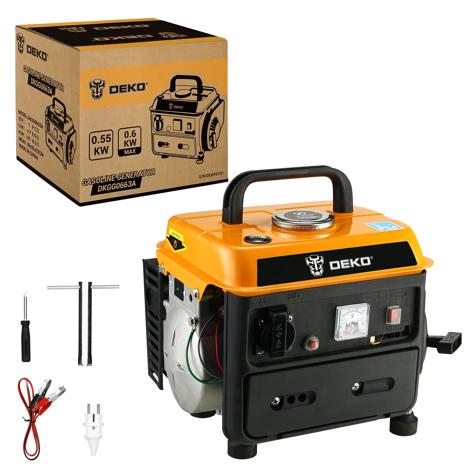 DEKO DKGG0663A Small  Portable 600W  Portable Mini Petrol Generator