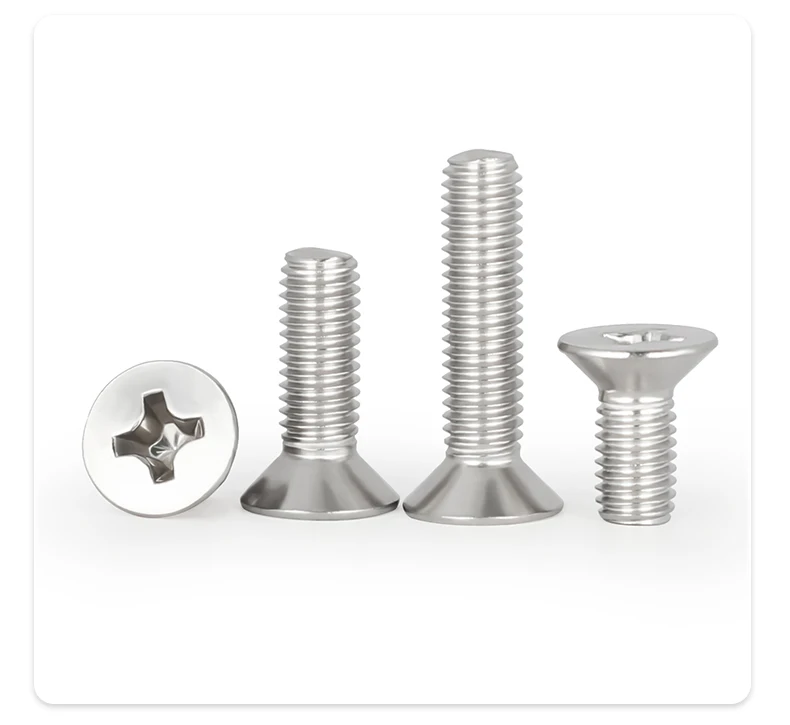 M2 M3 M4 M5 Phillips Flat Countersunk Head Screw Zinc ,Nickle Black Plated Plain Screws