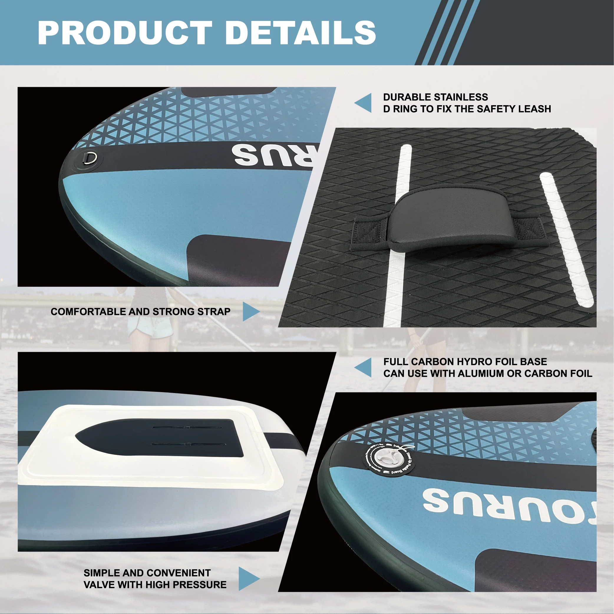 6'x30''x5'' Inflatable Hydrofoil Foil Board Efoil sup