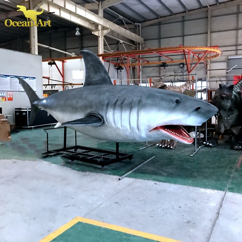 
life size animatronic animal shark model 