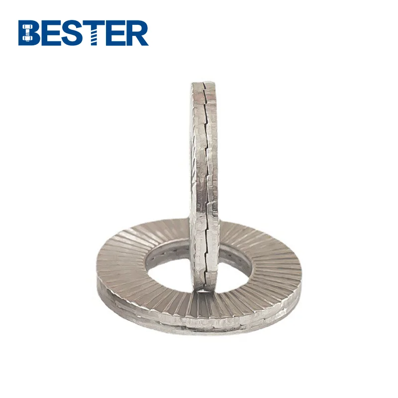 DIN25201 M3-M130 Stainless steel 304 316 carbon steel anti-loosing Double fold self locking wedge lock washer