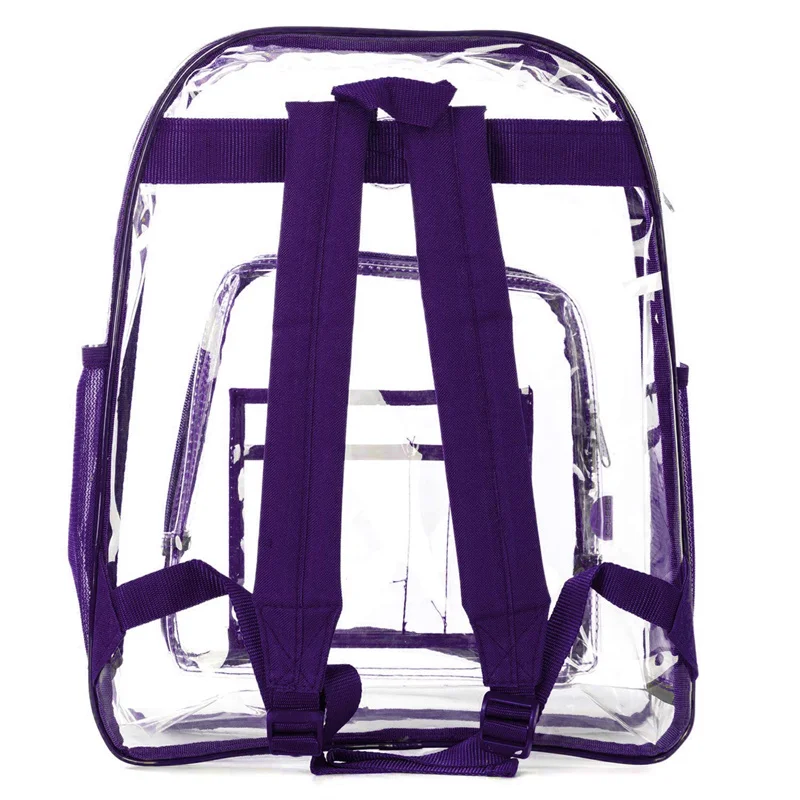 Clear Backpack Stadium Approved Clear Backpack Small for Work Travel Concert Beach PVC Transparent Backpack