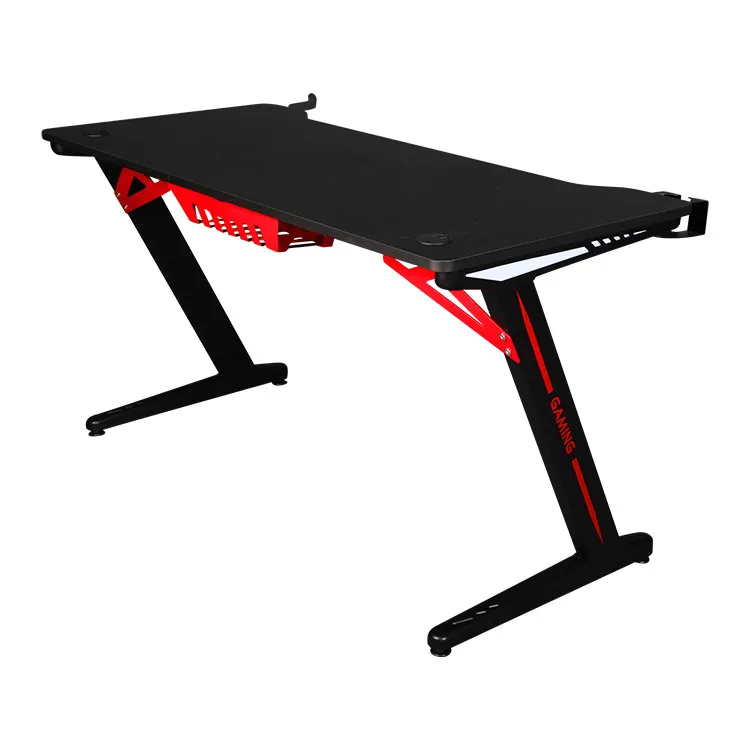 
Gaming Table Computer Office Desk Z Shaped PC Black Red OEM Steel Accessory Style School Furniture Dimensions Board Gaming desk 