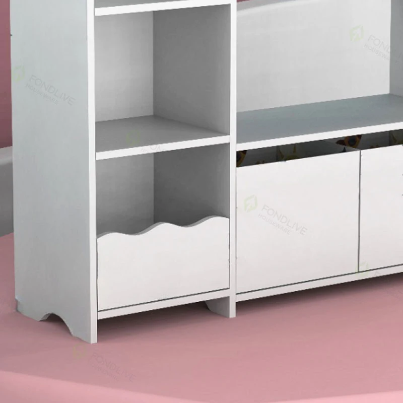 Kids children bookshelf storage cabinet toy box book shelf rack bookcase combination wooden for kids room