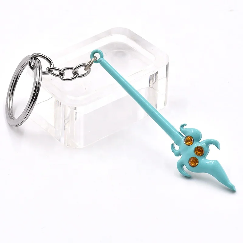Unique Design Keychain League of Legends Weapons Key Chain Metal Zinc Alloy Pendant Key Ornament for Promotion Souvenir