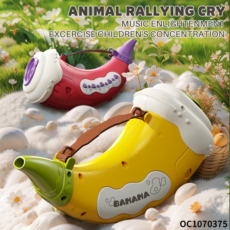 Baby montessori sensory animal sound horn loud portable speakers toy harmonica musical instrument for sale