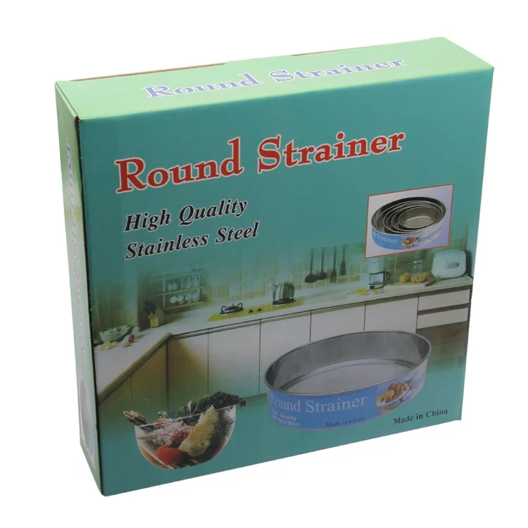 Hot sale food grade stainless steel fine mesh strainer flour kitchen sifter sieve