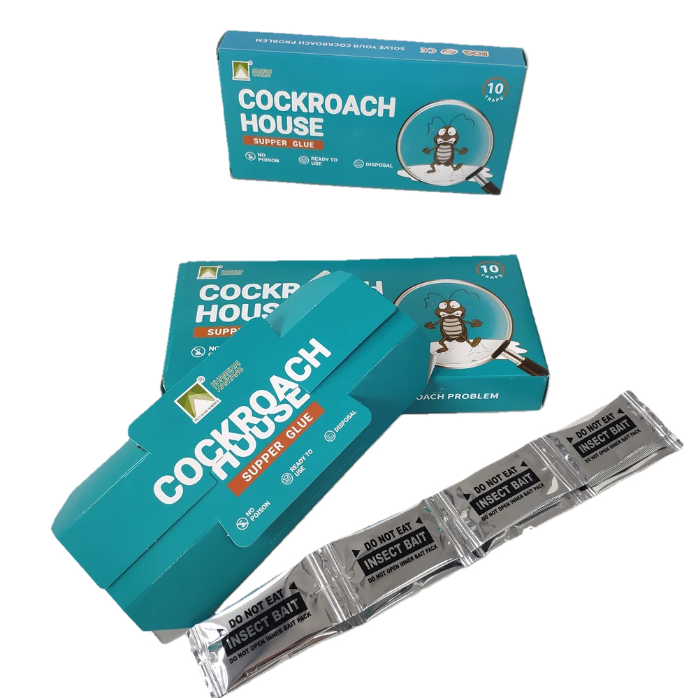 Eco-Friendly Cockroach Glue Board Traps Disposable Insect & Mosquito Control US Size ROHS Certified Gel State Packaged in Bag