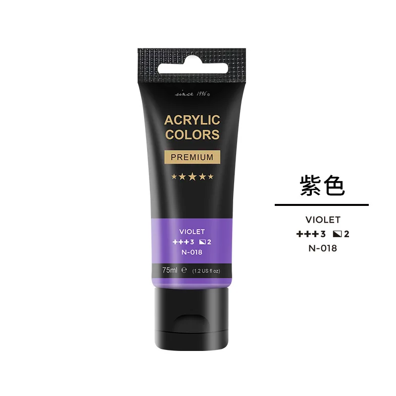 2023 Hot Selling  75 ml soft tube high quality 30 colors acrylic paint
