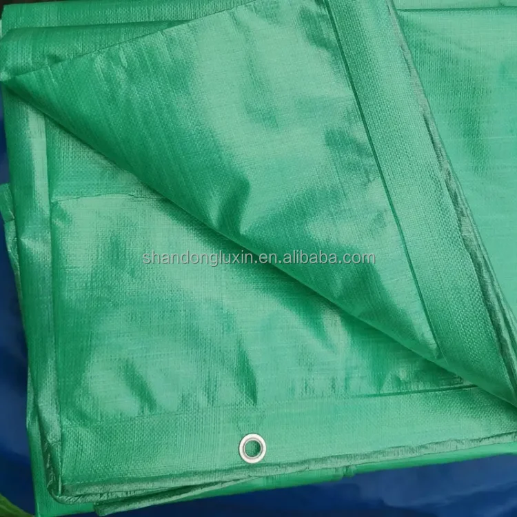 Factory direct sales polyethylene green rainproof tarpaulin light easy to carry