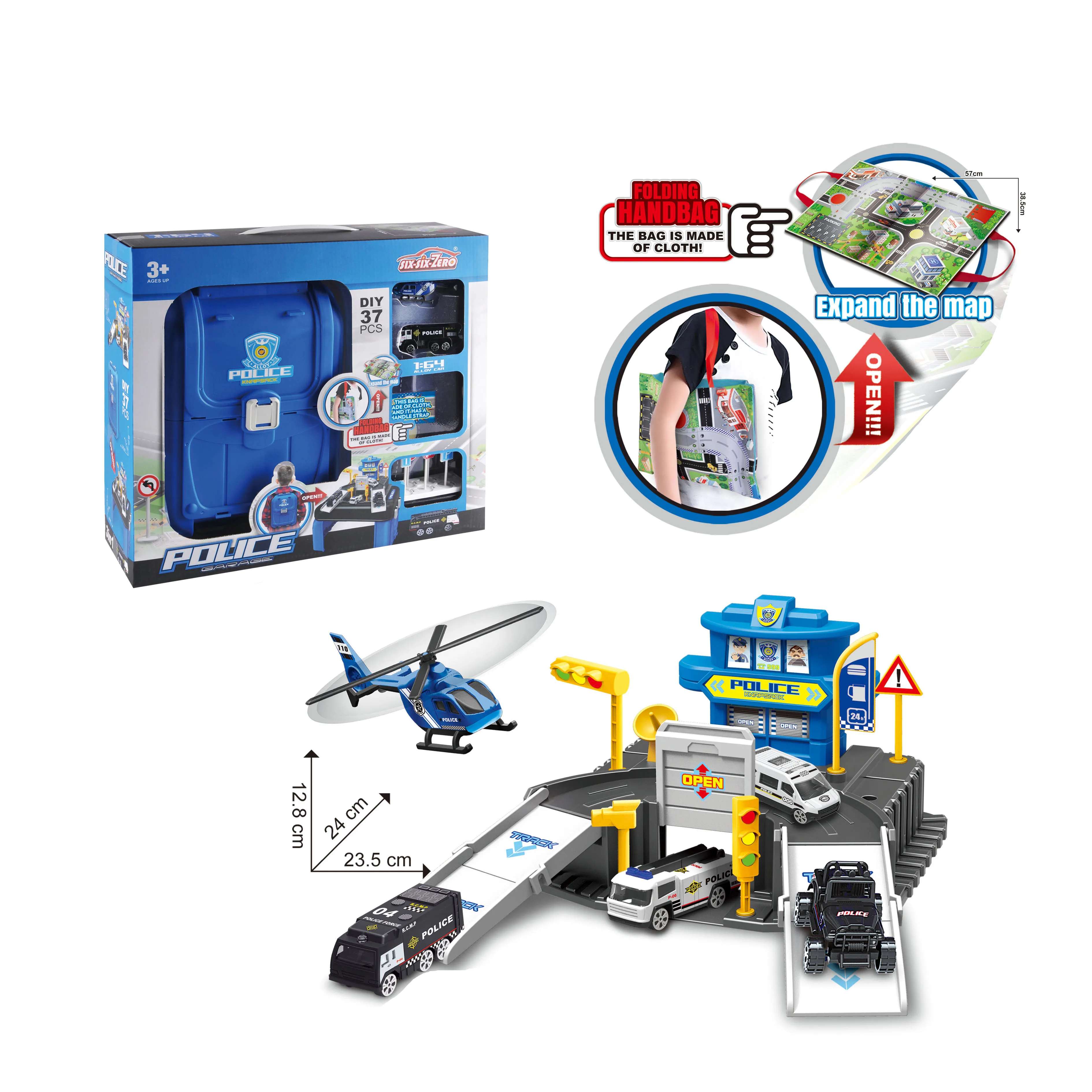 City Station  New Backpack  Car  Play  Game set Deformation Garage Play Set Toy Parking Lot