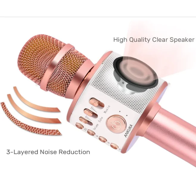 Dropshipping Hot Sale Q37 Multi-function Rechargeable handheld Speaker Portable Karaoke mic Wireless Microphone