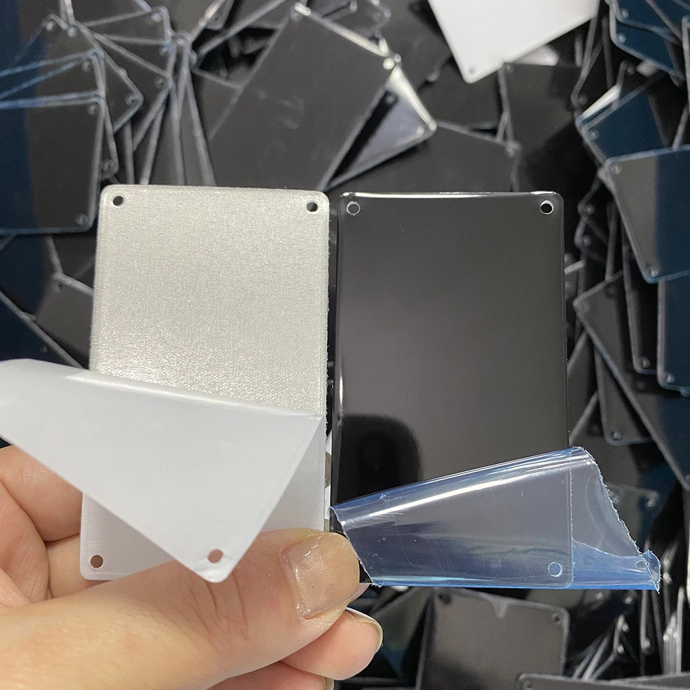 Laser engraving special aluminum black paint surface blank label machine nameplate customization aluminum